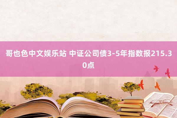哥也色中文娱乐站 中证公司债3-5年指数报215.30点