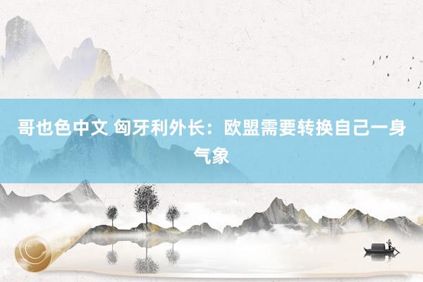 哥也色中文 匈牙利外长：欧盟需要转换自己一身气象