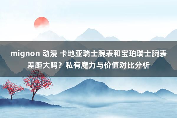 mignon 动漫 卡地亚瑞士腕表和宝珀瑞士腕表差距大吗？私有魔力与价值对比分析